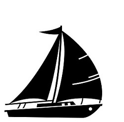 Artwork of cruise, brig, sailboat, yacht ferry, trawler, speedboat, jet ski, windsurfer, pontoon, container ship, and tanker.